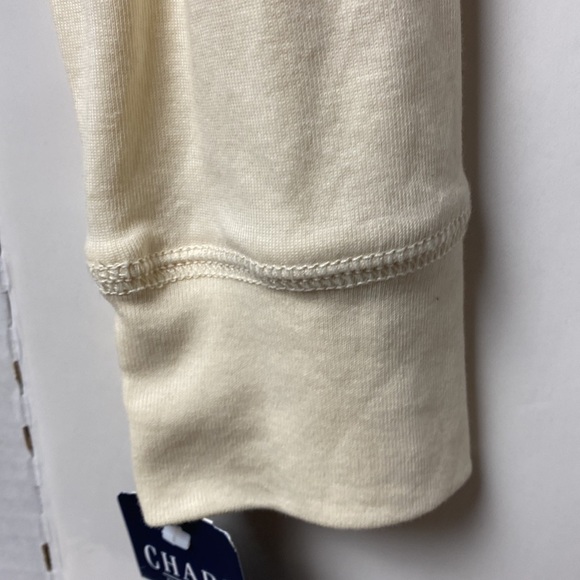 Chap Button Down Neck Winter Cream Sweater Work Dress Up or Down Size Large G\G - Picture 9 of 13